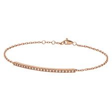 Women's Rose Gold Paddle Bracelet with Diamonds 0.11 ct PHBF9562.011