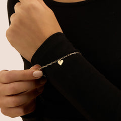 Bracciale Stroili Cuore Oro Giallo 9 KT 18 cm 1429152