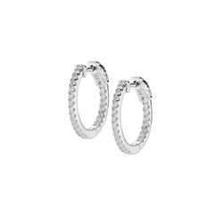 Orecchini Amen  Diamonds Cerchio Zirconi Bianchi ECEMOBBZ15