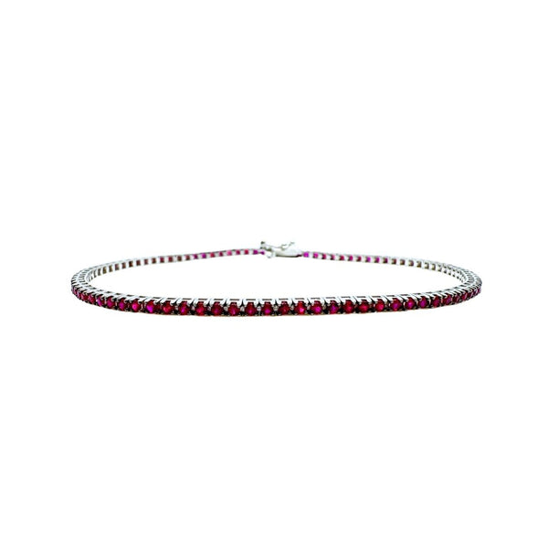 Braccia Tennis Iannelli Hand Made in Oro Bianco con Rubini ct. 2,00 BTETFK200RRP180