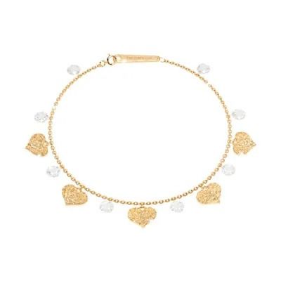 Bracciale Rebecca Lucciole Dorato con Cuori e Pietre Bianche SLCBOB12