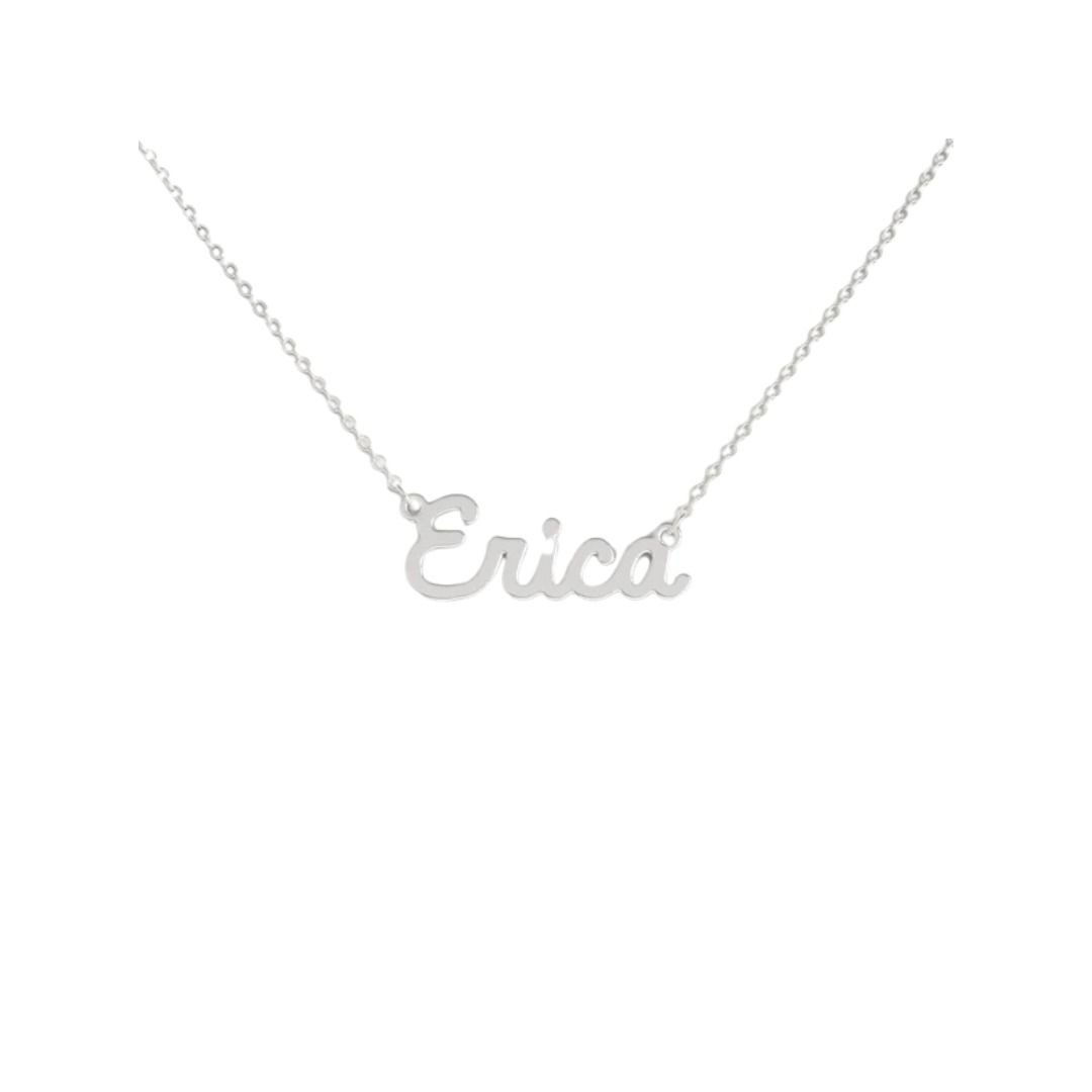 Collana Nome Erica In Acciaio 316