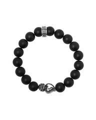 Bracciale Nove25 Onice Opaca 080 e Cuore Ex-Voto