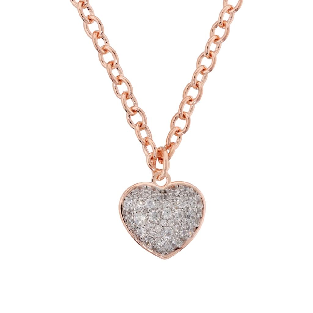 Collana Bronzallure Ciondolo Cuore in Pavé di Cubic Zirconia WSBZ02516.WR