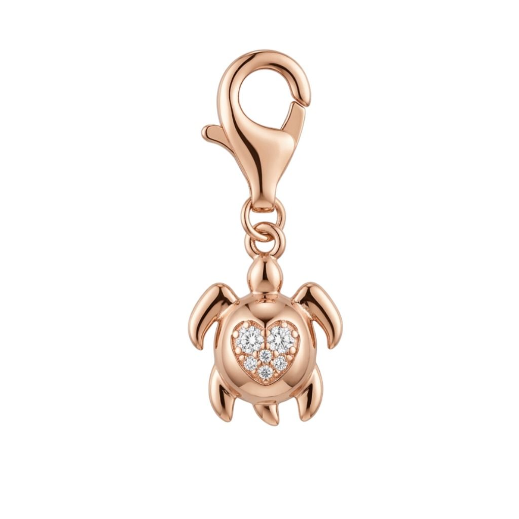 Bronzallure LUCKY CHARM - Ciondolo Tartaruga con Pavé di Cubic Zirconia WSBZ02679.TURT