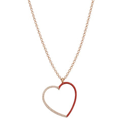 Long Versari Necklace with Heart Pendant -