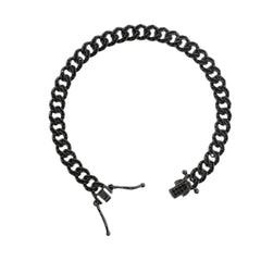 Albert M. Grumetta Chain Bracelet With Black Spinel Pavé
