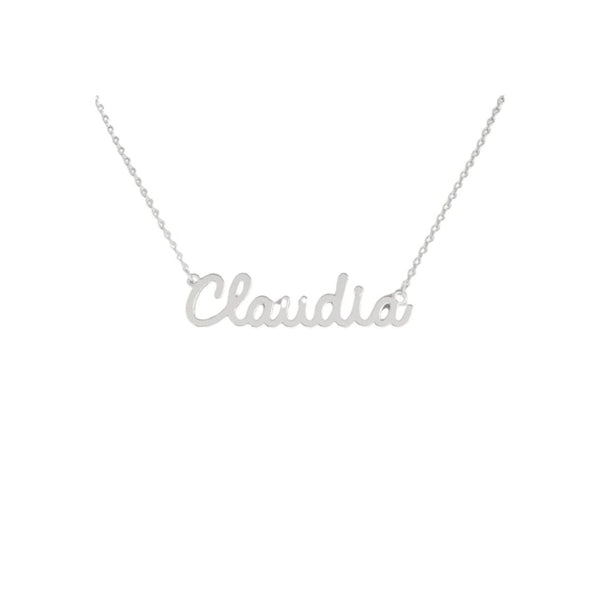Collana Nome Claudia In Acciaio 316 -