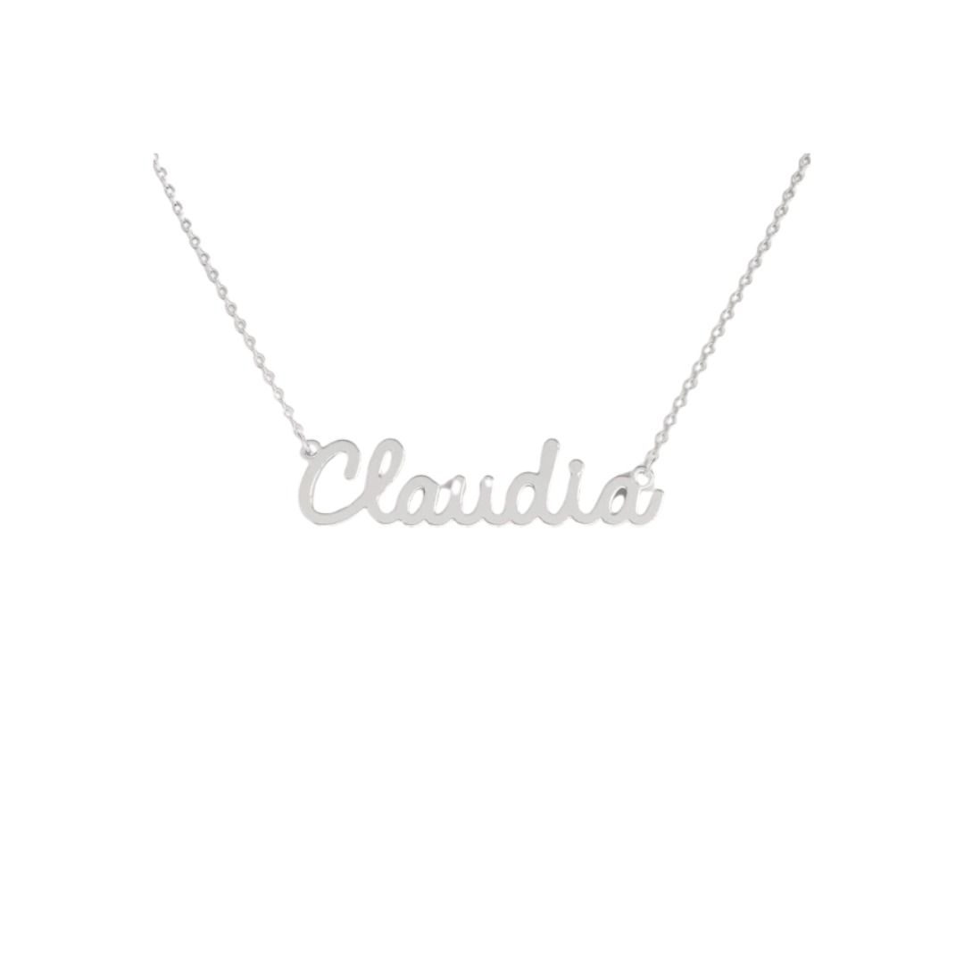 Collana Nome Claudia In Acciaio 316