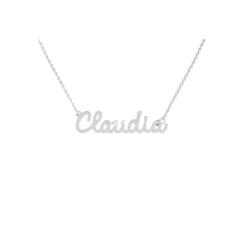 Collana Nome Claudia In Acciaio 316