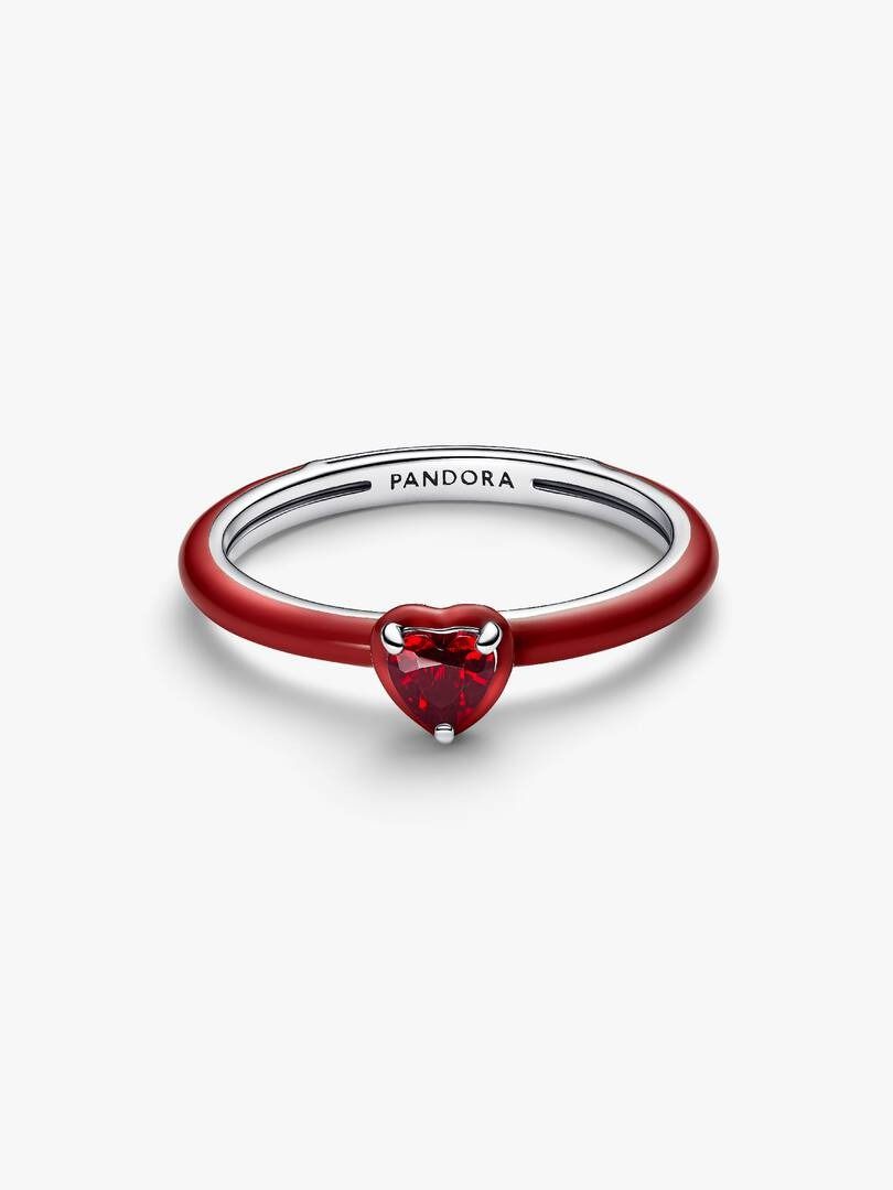 Anillo Pandora Corazón de Chakra Rojo Pandora ME