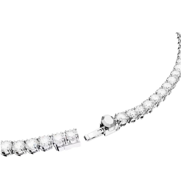 Collana Tennis Swarovski Matrix con Pietre Taglio Tondo, Placcata Rodio