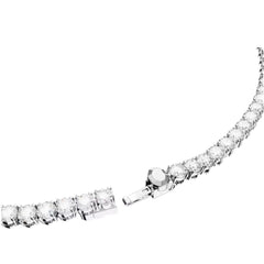 Collana Tennis Swarovski Matrix con Pietre Taglio Tondo, Placcata Rodio