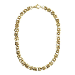 Etruscan Necklace Maxi Choker Byzantine Chain Hammered