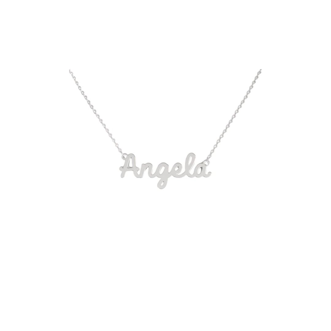 Collana Nome Angela In Acciaio 316