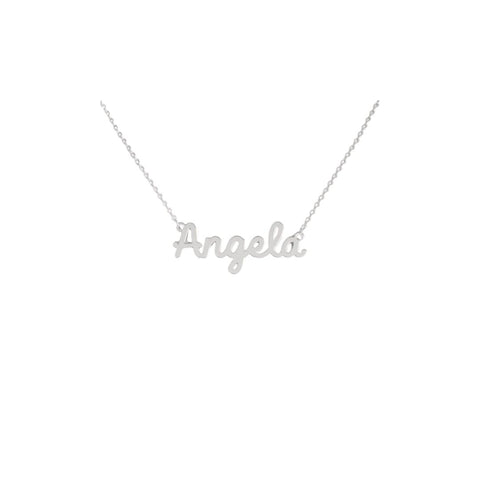 Collana Nome Angela In Acciaio 316