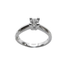 Anillo solitario Mirco Visconti en oro blanco y diamantes