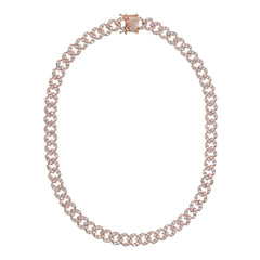 Gargantilla Bronzallure con cadena cuadrada y pavé cúbico