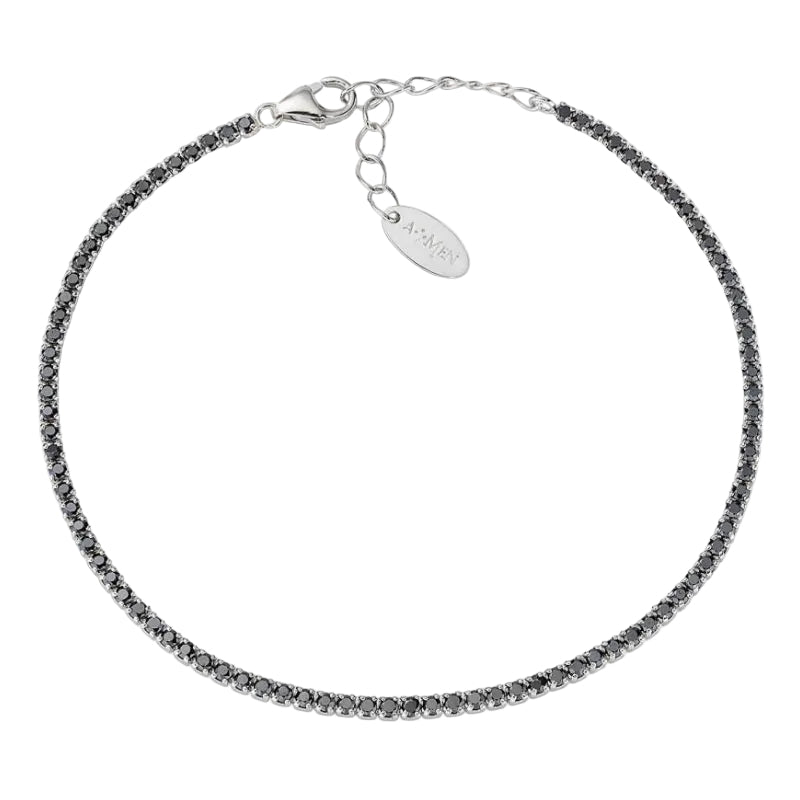 Bracciale Amen Tennis Mania Con Zirconi Neri BT1BN17