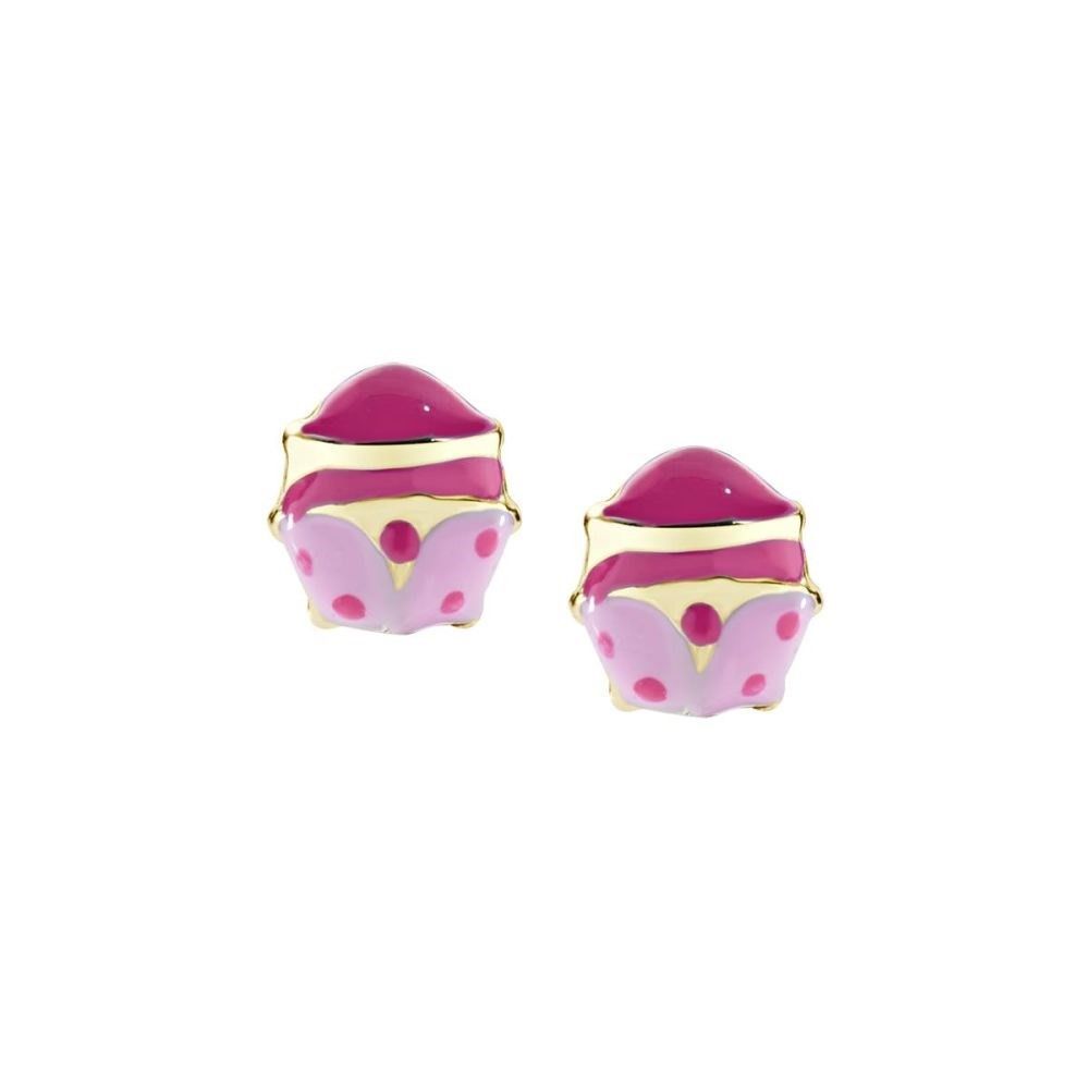 Amen Girl's Stud Earrings Ladybug Enamel Pink and Fuchsia ORJCOGFU3