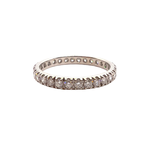 Anello Veretta in Oro Bianco 18kt con Diamanti ct 1,00 FVS ANBR001