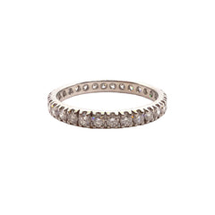 Anillo de eternidad de oro blanco de 18 kt con diamantes FVS de 1,00 ct