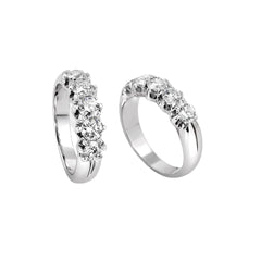 Giorgio Visconti White Gold Eternity Ring with 5 Diamonds