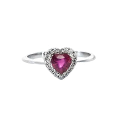 Bibigì Ring with Heart-Cut Ruby