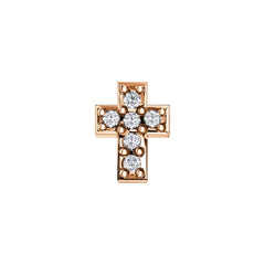 Charm Elements Croce In Oro Rosa E Diamanti 0,03 ct DCHF6520.003