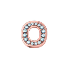 Charm Elements Letter O in Rose Gold and Diamonds 0.02 ct DCHF9143O.002