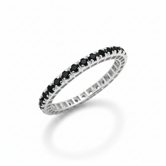 Davite Delucchi Ring with Black Diamonds