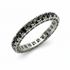 Davite Delucchi Men's Ring with Black Diamonds