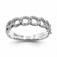 Davite&amp;Delucchi Groumette Ring in White Gold and Diamonds