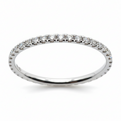 Davite &amp; Delucchi Eternity Ring in White Gold and 0.40 ct Diamonds