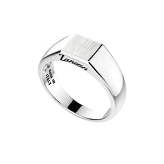 Zancan Engravable Chevalier Ring in Silver ESA065