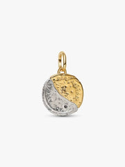 Pandora Sun and Moon Medallion Charm "Per Aspera Ad Astra"