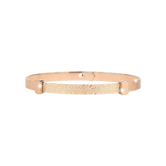 Pulsera rígida de rosa con mi nombre Rebecca