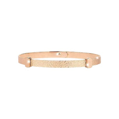 Pulsera rígida de rosa con mi nombre Rebecca