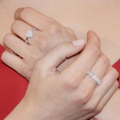 Anello Amen Tanti Cuori Pavé Regolabile In Argento R7HSCBBZ2