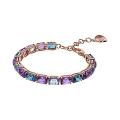 Bronzallure Tennis Bracelet with Mosaic-Cut Prism Gem