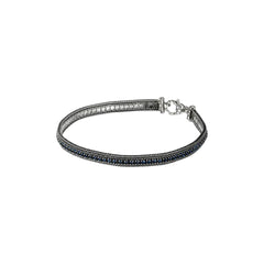 Albert M. Bracelet with Spike Chain and Blue Cubic Zirconia