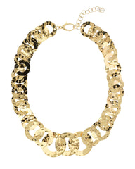 Collana Etrusca Graduata con Maglie a Disco Martellate WSET00860.YG