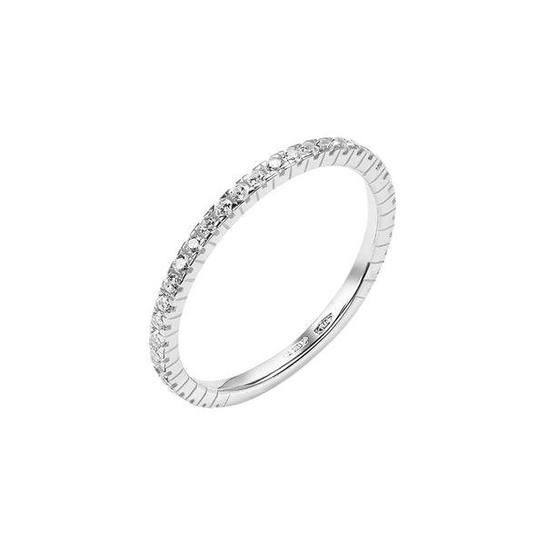 Anello Stroili Eternity Claire Oro Bianco 9 KT Cubic Zirconia Bianco 1409722