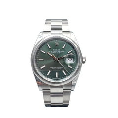 Orologio Rolex Date Just 126200 Green Mint 36 mm 2025 Like New 126200G