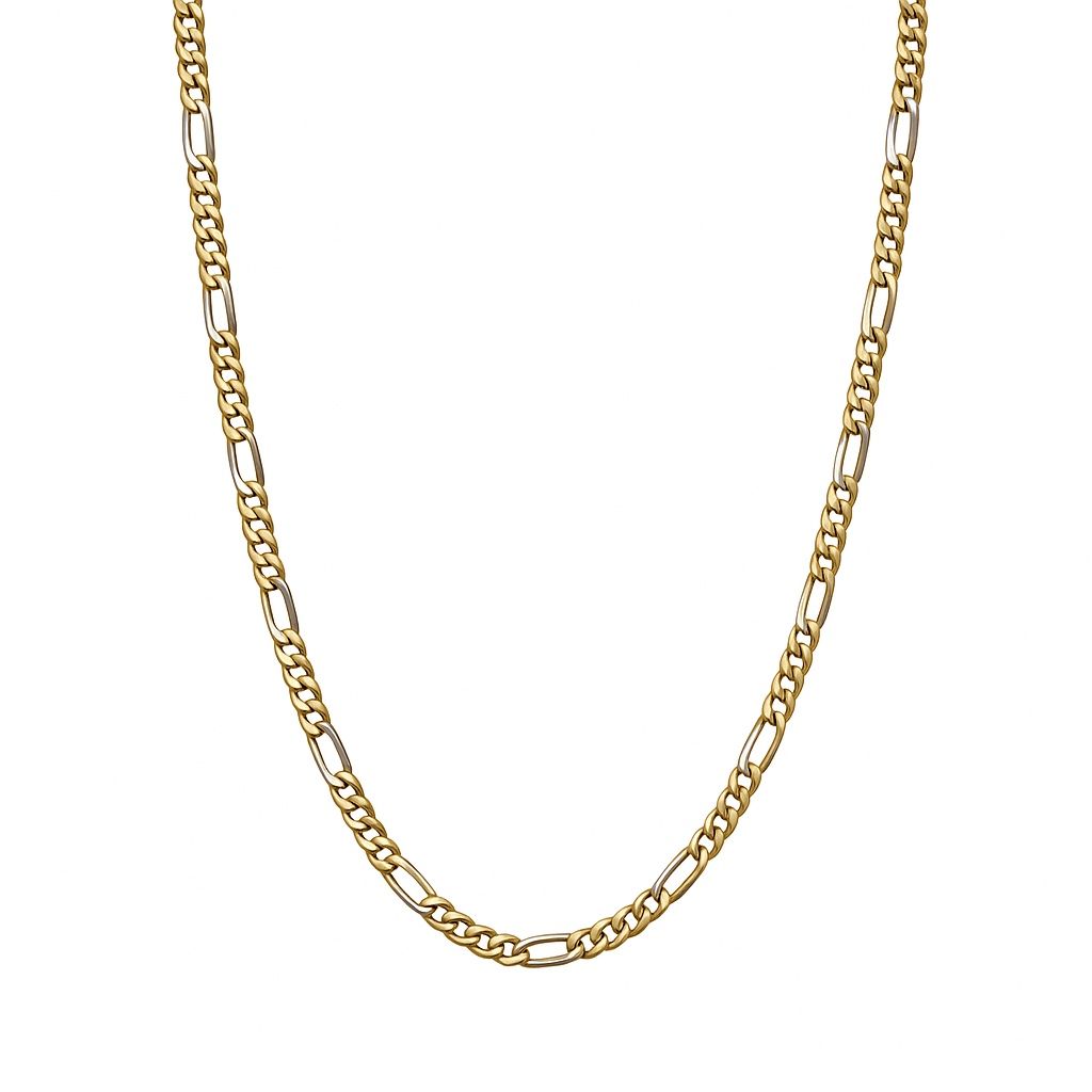 Collar para hombre en oro blanco y amarillo de 18 kt