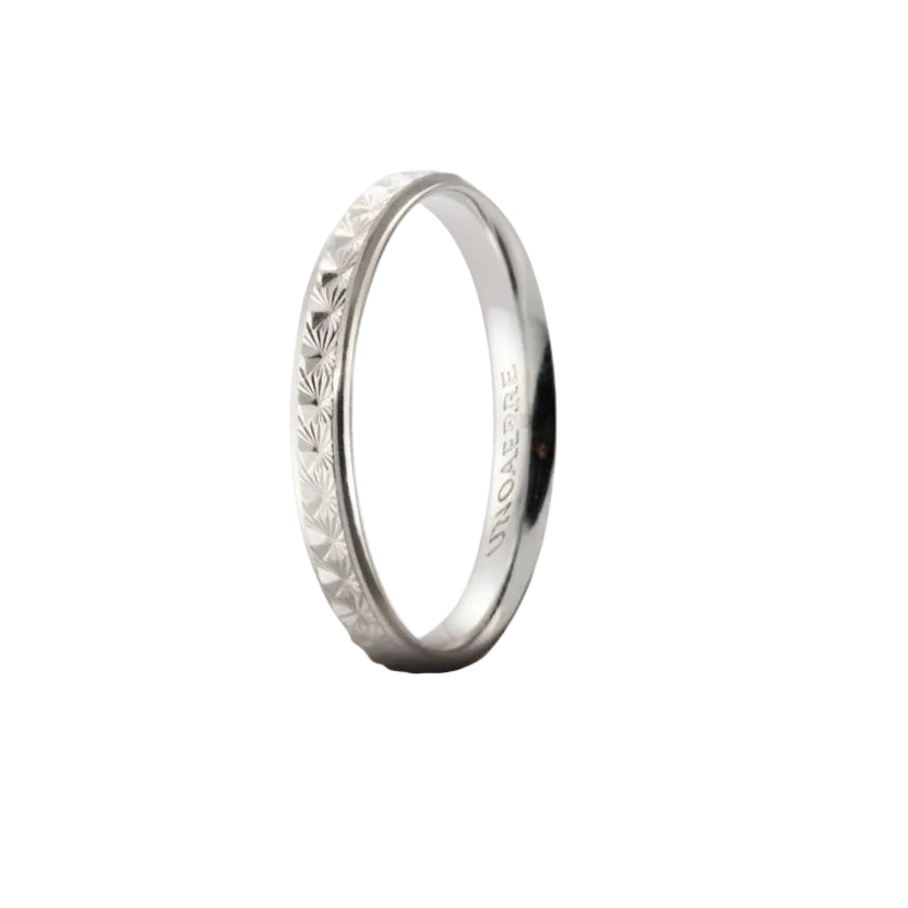 Unoaerre Mimosa 3mm White Gold Wedding Band