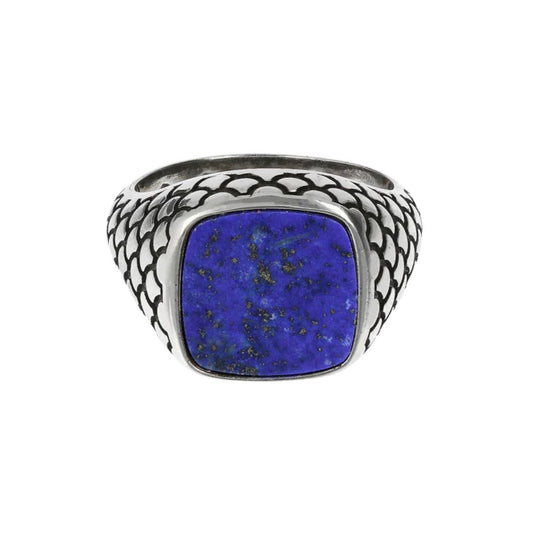 Anello Albert M. Chevalier Texture Sirena Con Lapislazzulo