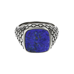 Albert M. Chevalier Mermaid Texture Ring with Lapis Lazuli