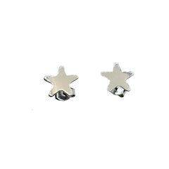 18KT White Gold Star Stud Earring