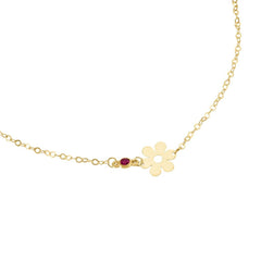 Bracciale Stroili Fiore Mon Petit Oro Giallo 9 KT Cubic Zirconia Magenta 1432398